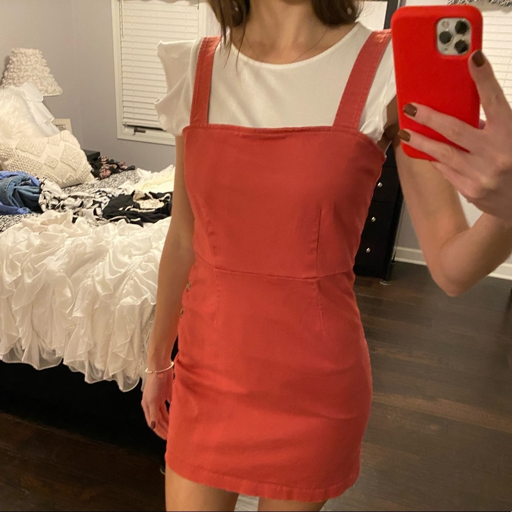 Forever 21 dark pink button dress